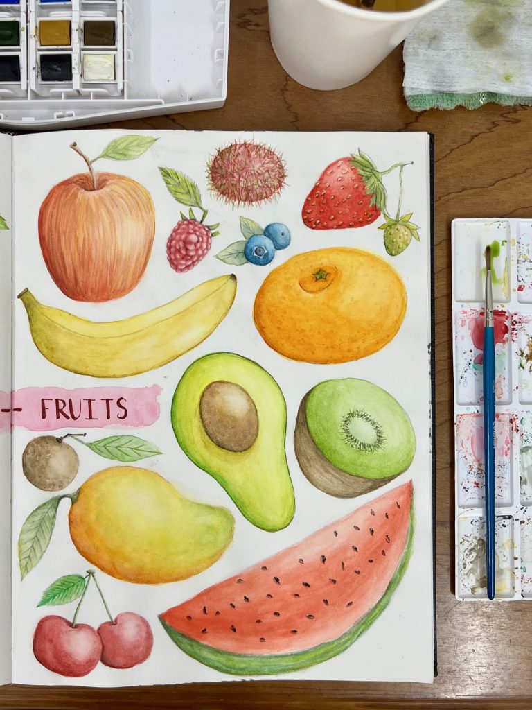 Watercolor - Fruits