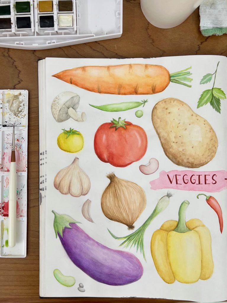 Watercolor - Vegetables