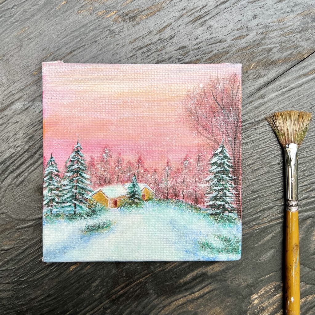 Acrylic - Winter with Snow