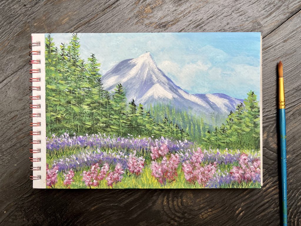 Acrylic - Spring Flower Field