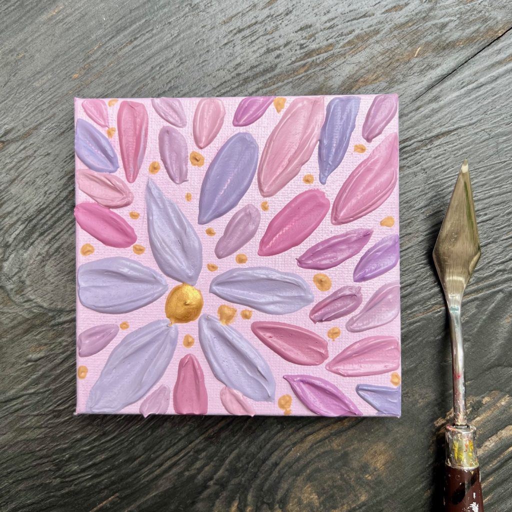 Acrylic - Pink Flowers